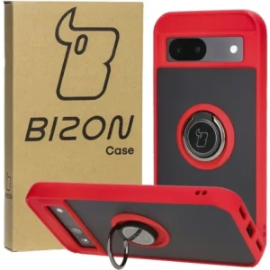 Hurtownia GSM - Bizon Case Hybrid Ring Google Pixel 8a füstös piros kerettel - BIZ5743 - {ean13} - Hurt