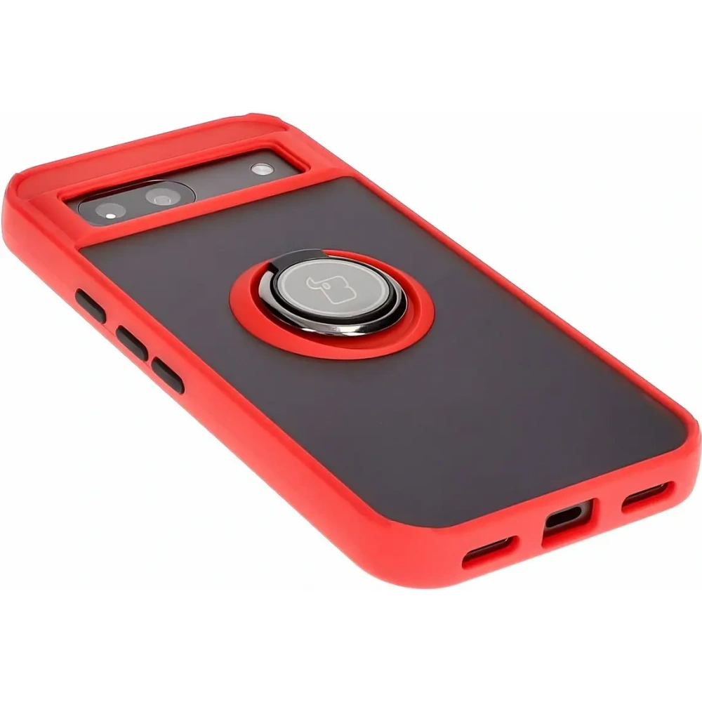 Hurtownia GSM - Bizon Case Hybrid Ring Google Pixel 8a fumuriu cu un cadru roșu - BIZ5743 - {ean13} - Hurt
