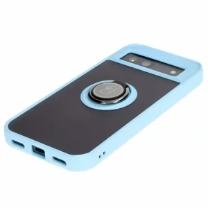 Hurtownia GSM - Etui s úchopem na prst Bizon Case Hybrid Ring pro Google Pixel 8a kouřové s jasně modrým rámečkem - BIZ5744 - {ean13} - Hurt