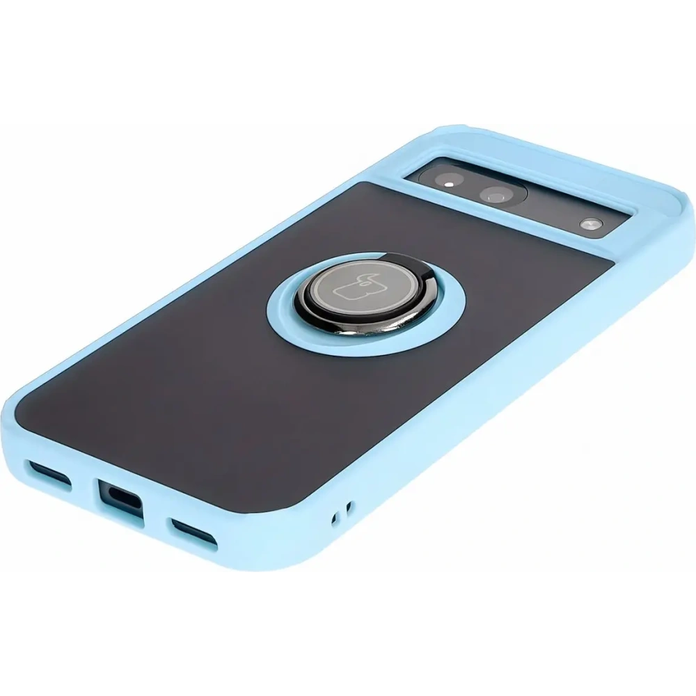 Hurtownia GSM - Bizon Case Hybrid Ring Google Pixel 8a fumuriu cu un cadru de culoare albastru deschis - BIZ5744 - {ean13} - Hurt