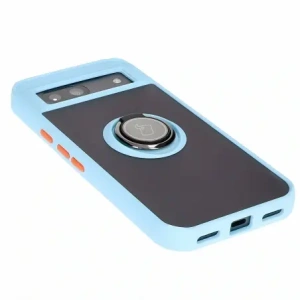 Hurtownia GSM - Etui s úchopem na prst Bizon Case Hybrid Ring pro Google Pixel 8a kouřové s jasně modrým rámečkem - BIZ5744 - {ean13} - Hurt