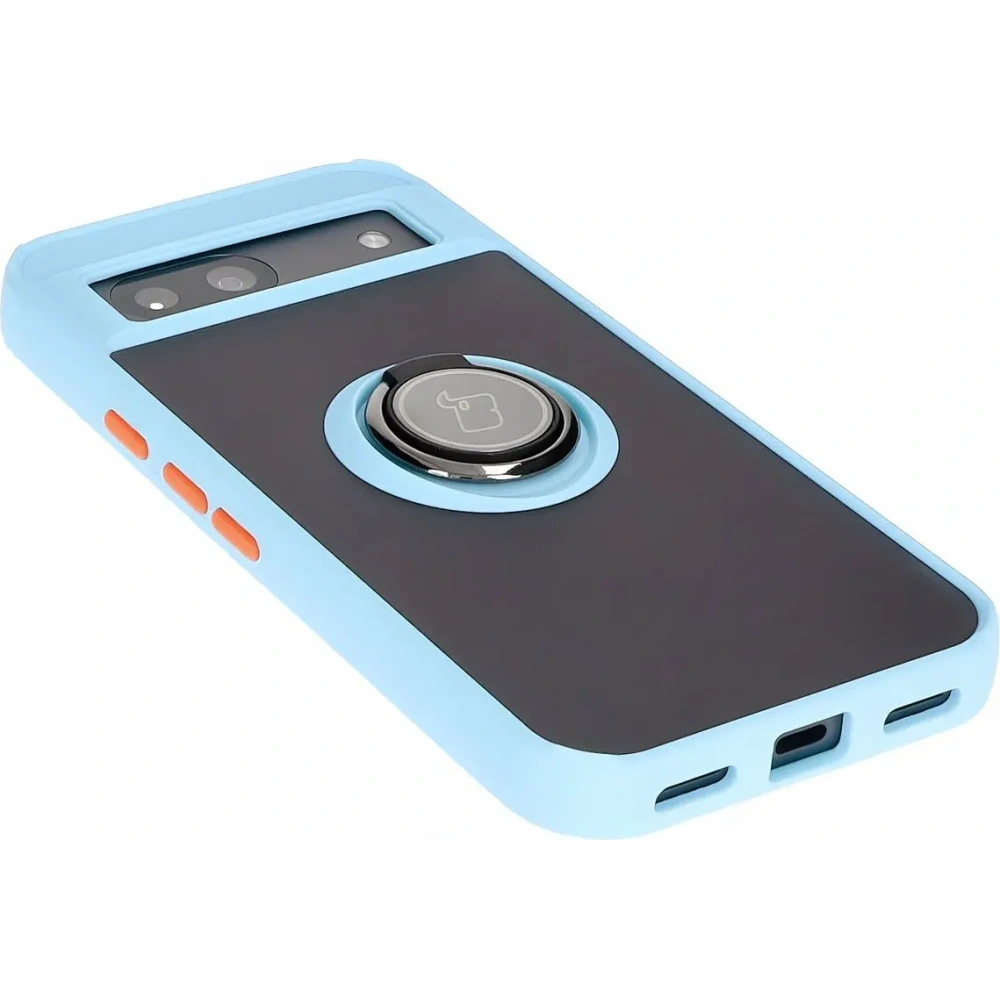 Hurtownia GSM - Bizon Case Hybrid Ring Google Pixel 8a füstös színű, világoskék kerettel - BIZ5744 - {ean13} - Hurt