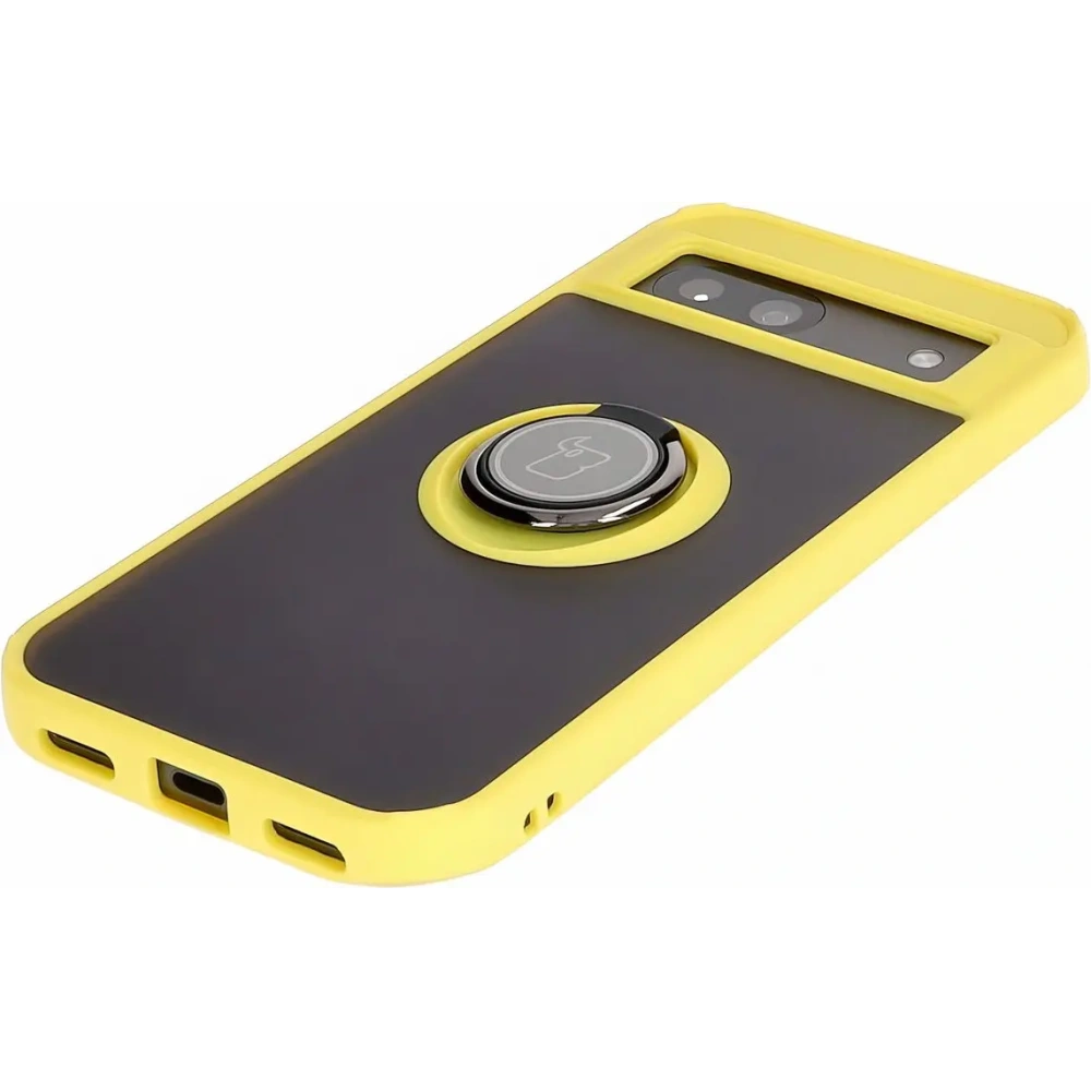 Hurtownia GSM - Bizon Case Hybrid Ring Google Pixel 8a fumuriu cu un cadru galben - BIZ5745 - {ean13} - Hurt