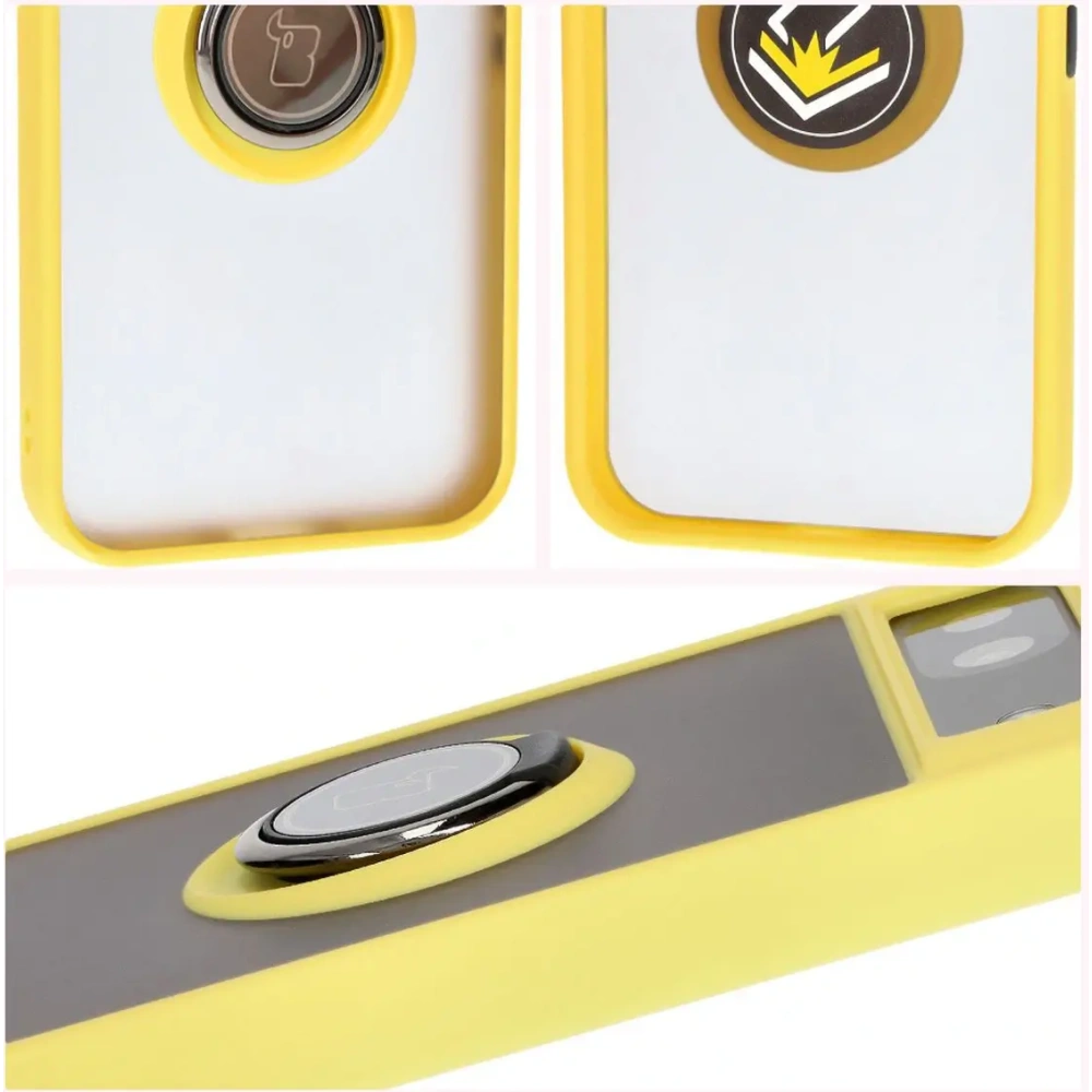 Hurtownia GSM - Bizon Case Hybrid Ring Google Pixel 8a füstös sárga kerettel - BIZ5745 - {ean13} - Hurt