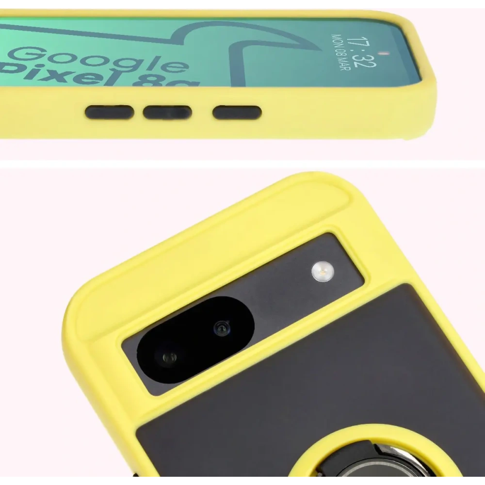 Hurtownia GSM - Bizon Case Hybrid Ring Google Pixel 8a füstös sárga kerettel - BIZ5745 - {ean13} - Hurt