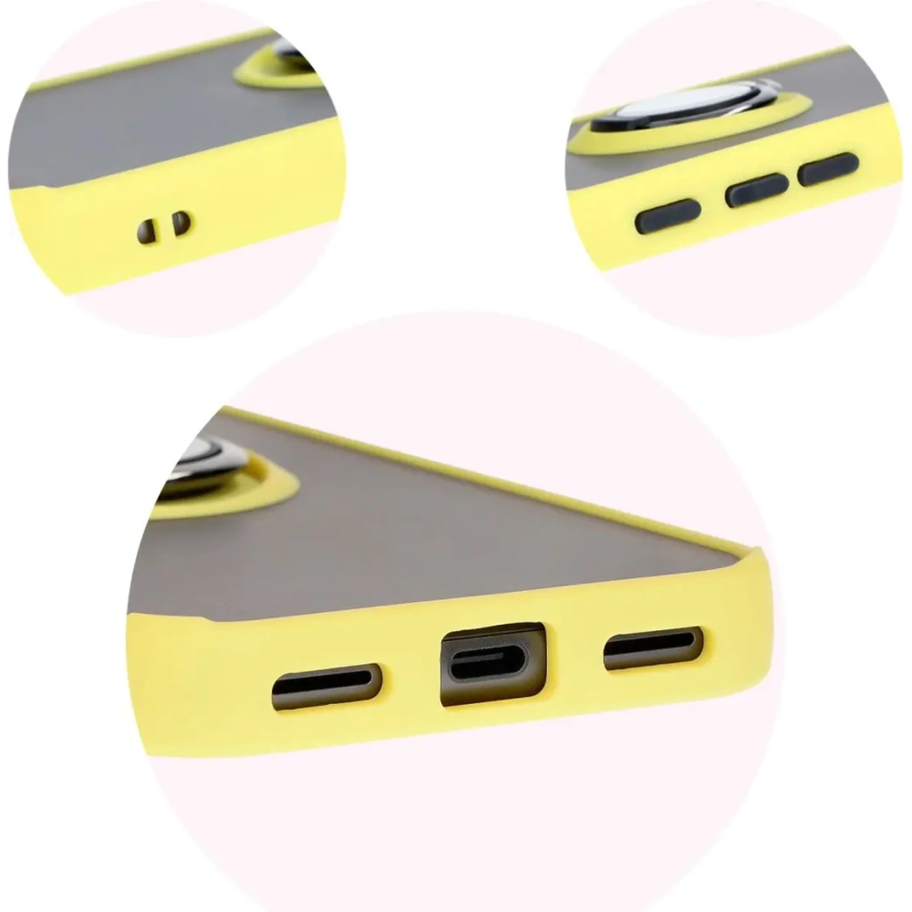 Hurtownia GSM - Bizon Case Hybrid Ring Google Pixel 8a füstös sárga kerettel - BIZ5745 - {ean13} - Hurt