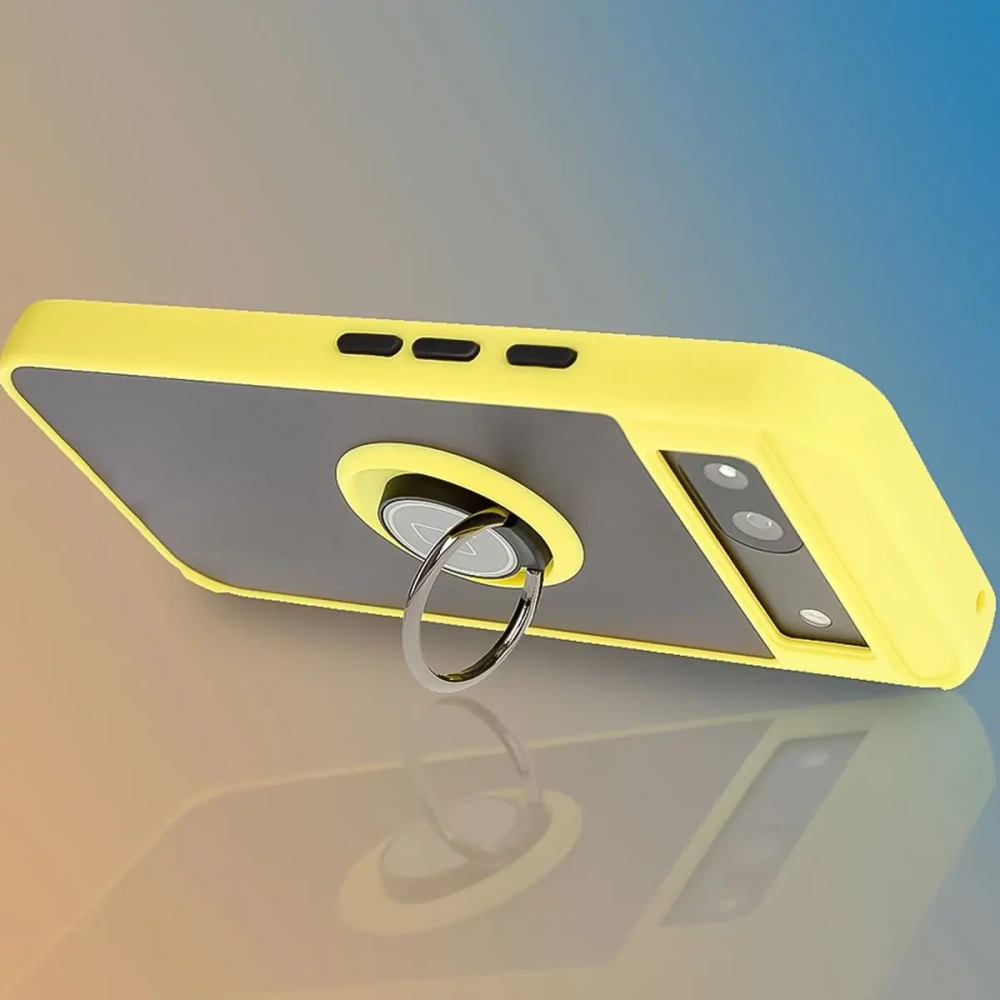 Hurtownia GSM - Bizon Case Hybrid Ring Google Pixel 8a füstös sárga kerettel - BIZ5745 - {ean13} - Hurt