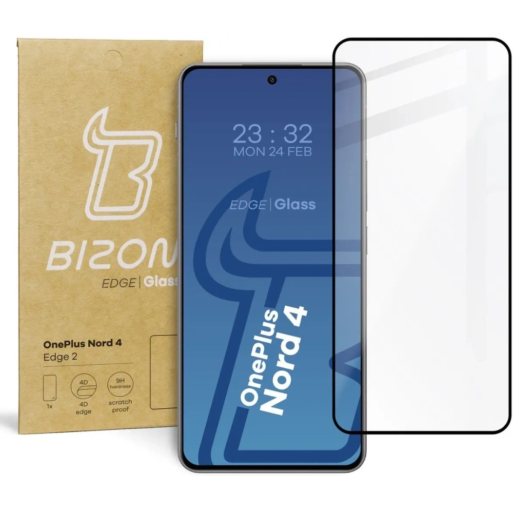 Hurtownia GSM - Tvrzené sklo Bizon Glass Edge 2 pro OnePlus Nord 4 černý rámeček - BIZ5753 - {ean13} - Hurt