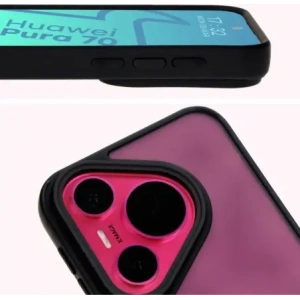 Hurtownia GSM - Bizon Case Hybrid Ring Huawei Pura 70 rauchig mit einem schwarzen Rahmen - BIZ5996 - {ean13} - Hurt