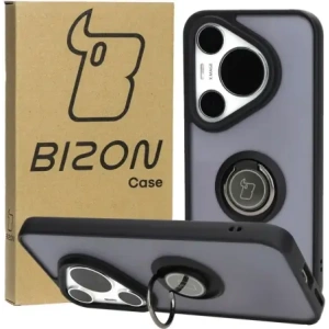 Hurtownia GSM - Etui s držákem na prst Bizon Case Hybrid Ring pro Huawei Pura 70 Pro / Pro+ kouřové s černým rámečkem - BIZ5765 - {ean13} - Hurt