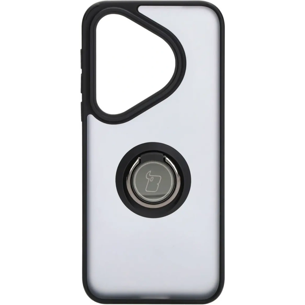 Hurtownia GSM - Etui z uchwytem na palec Bizon Case Hybrid Ring do Huawei Pura 70 Pro / Pro+ przydymione z czarną ramką - BIZ5765 - {ean13} - Hurt