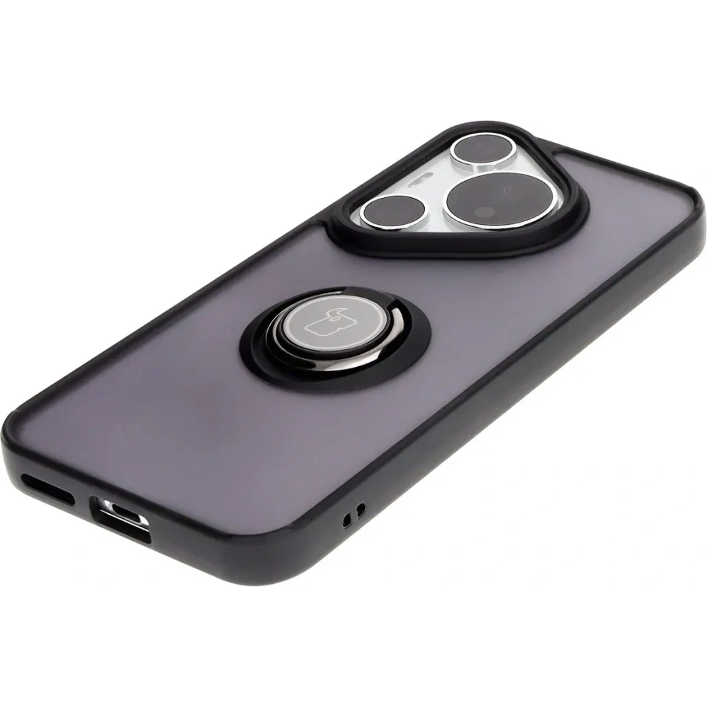 Hurtownia GSM - Etui s držákem na prst Bizon Case Hybrid Ring pro Huawei Pura 70 Pro / Pro+ kouřové s černým rámečkem - BIZ5765 - {ean13} - Hurt