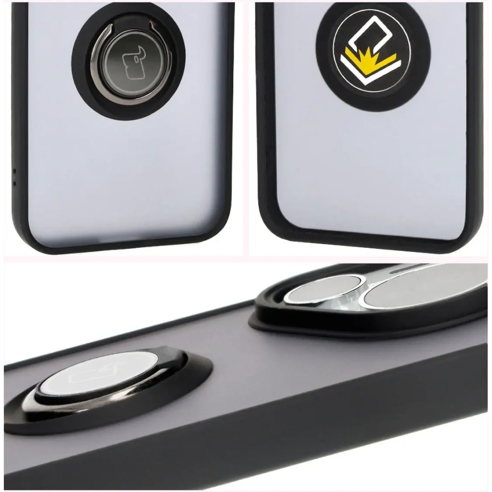 Hurtownia GSM - Etui s držákem na prst Bizon Case Hybrid Ring pro Huawei Pura 70 Pro / Pro+ kouřové s černým rámečkem - BIZ5765 - {ean13} - Hurt