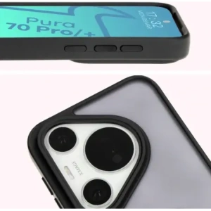 Hurtownia GSM - Etui s držákem na prst Bizon Case Hybrid Ring pro Huawei Pura 70 Pro / Pro+ kouřové s černým rámečkem - BIZ5765 - {ean13} - Hurt