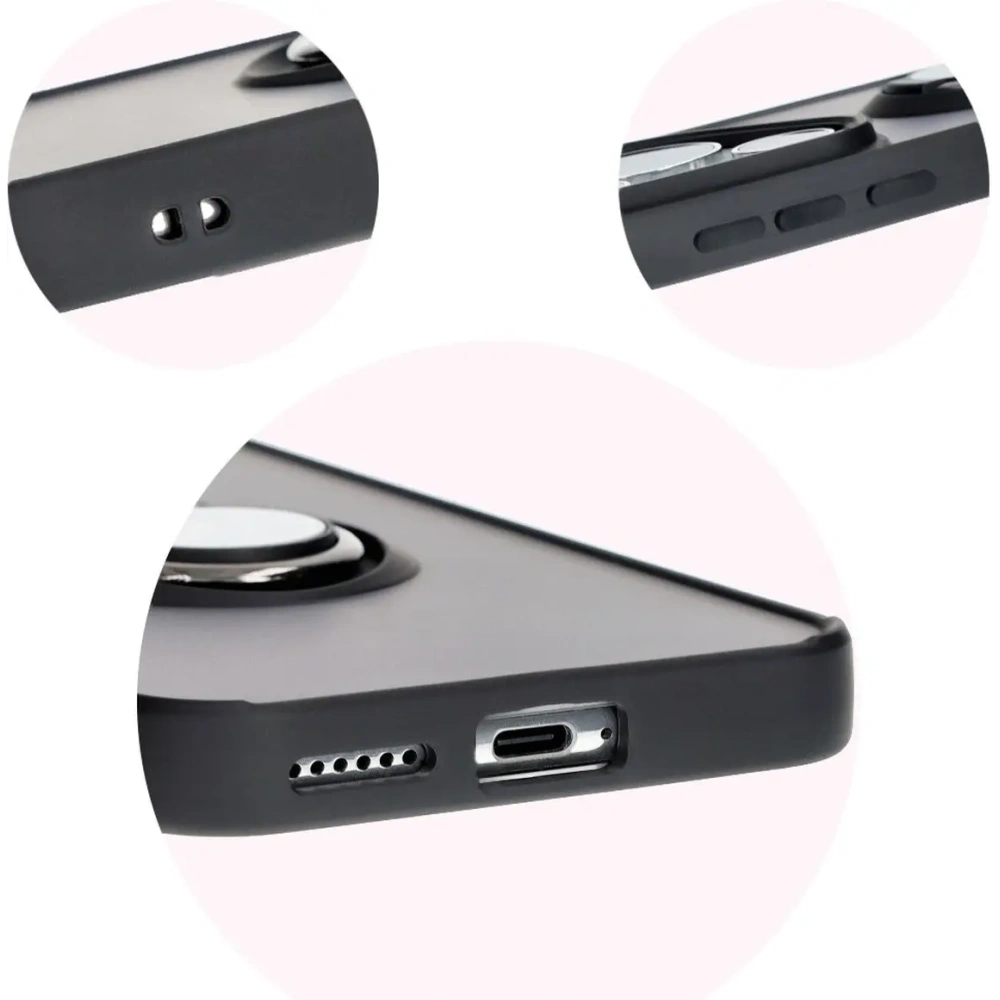 Hurtownia GSM - Etui s držákem na prst Bizon Case Hybrid Ring pro Huawei Pura 70 Pro / Pro+ kouřové s černým rámečkem - BIZ5765 - {ean13} - Hurt