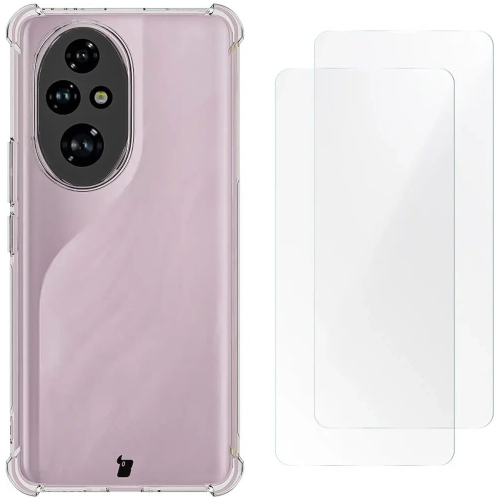 Hurtownia GSM - Elastické pouzdro + 2x folie na displej Bizon Case Clear Pack pro Honor 200 Pro průhledné - BIZ5783 - {ean13} - Hurt