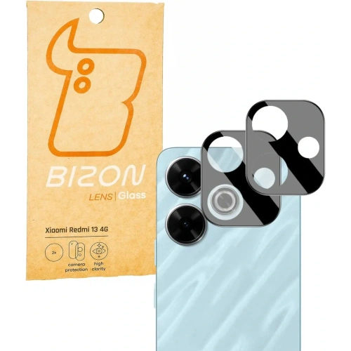 Szkło na aparat Bizon Glass Lens do Xiaomi Redmi 13 4G [2 PACK]