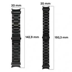 Hurtownia GSM - Pásek z nerezové oceli Bizon Strap Watch Aura do Samsung Galaxy Watch FE/7/6/6 Classic/5/5 Pro/4/4 Classic černý - BIZ5793 - {ean13} - Hurt