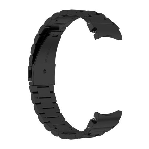 Pasek ze stali nierdzewnej Bizon Strap Watch Aura do Samsung Galaxy Watch FE/7/6/6 Classic/5/5 Pro/4/4 Classic czarny