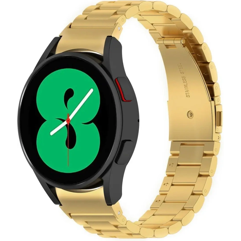 Hurtownia GSM - Pásek z nerezové oceli Bizon Strap Watch Aura do Samsung Galaxy Watch FE/7/6/6 Classic/5/5 Pro/4/4 Classic zlatý - BIZ5795 - {ean13} - Hurt