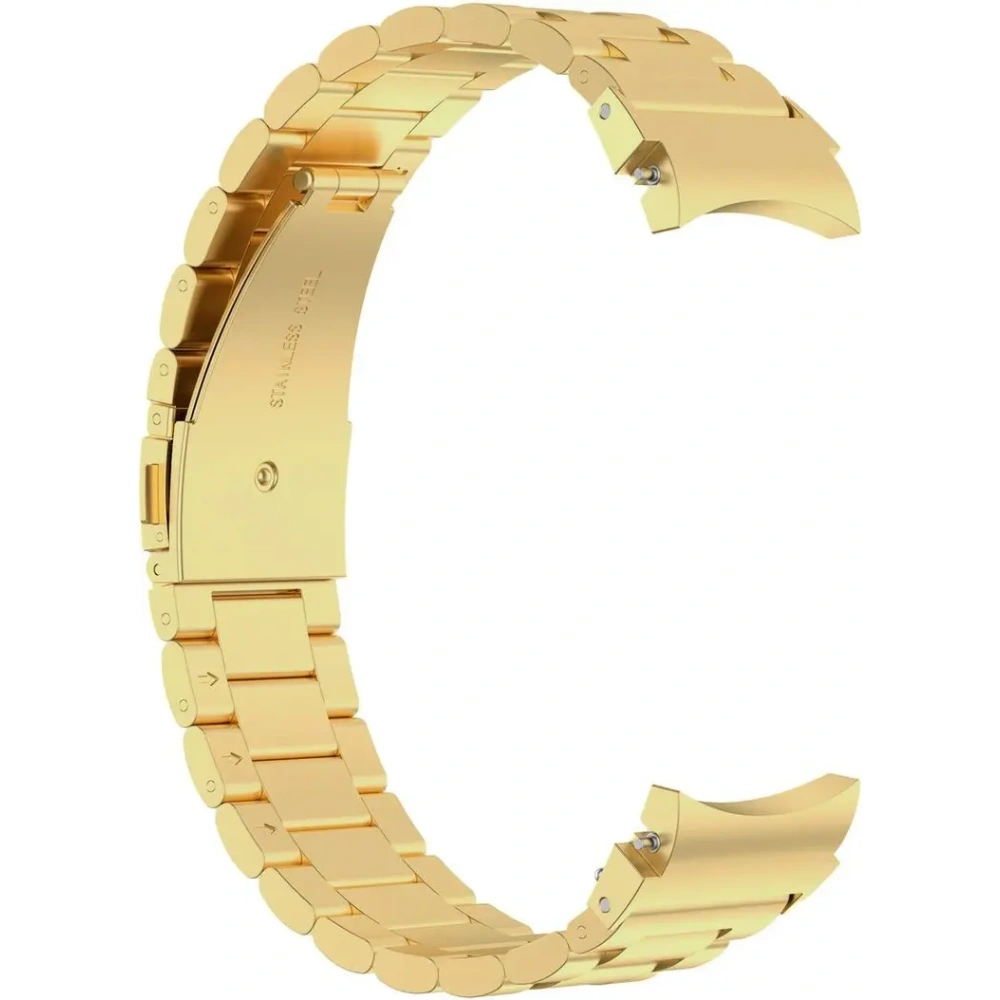 Hurtownia GSM - Pásek z nerezové oceli Bizon Strap Watch Aura do Samsung Galaxy Watch FE/7/6/6 Classic/5/5 Pro/4/4 Classic zlatý - BIZ5795 - {ean13} - Hurt