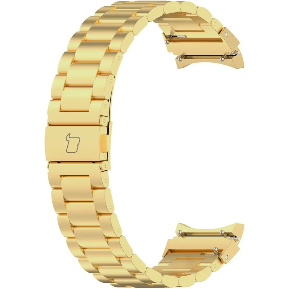 Hurtownia GSM - Pásek z nerezové oceli Bizon Strap Watch Aura do Samsung Galaxy Watch FE/7/6/6 Classic/5/5 Pro/4/4 Classic zlatý - BIZ5795 - {ean13} - Hurt