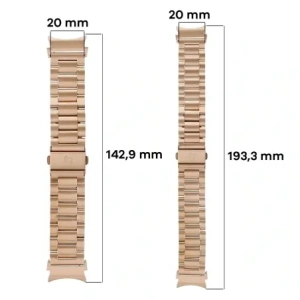 Hurtownia GSM - Pásek z nerezové oceli Bizon Strap Watch Aura do Samsung Galaxy Watch FE/7/6/6 Classic/5/5 Pro/4/4 Classic růžově zlatý - BIZ6015 - {ean13} - Hurt