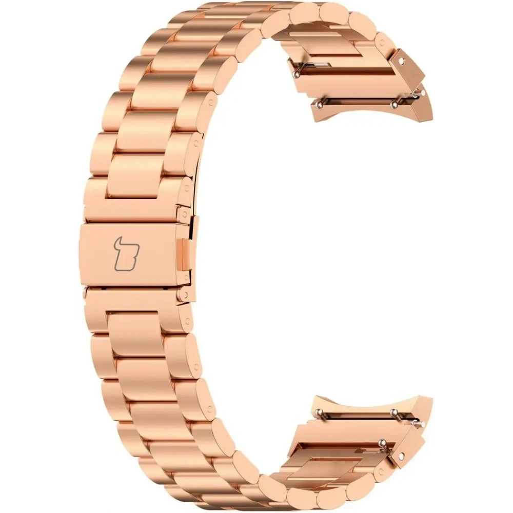 Hurtownia GSM - Pásek z nerezové oceli Bizon Strap Watch Aura do Samsung Galaxy Watch FE/7/6/6 Classic/5/5 Pro/4/4 Classic růžově zlatý - BIZ6015 - {ean13} - Hurt