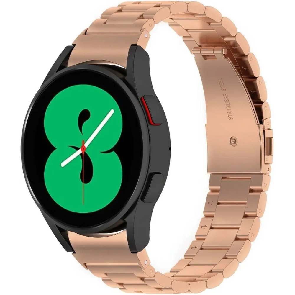 Hurtownia GSM - Pásek z nerezové oceli Bizon Strap Watch Aura do Samsung Galaxy Watch FE/7/6/6 Classic/5/5 Pro/4/4 Classic růžově zlatý - BIZ6015 - {ean13} - Hurt