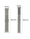 Hurtownia GSM - Pás z nerezové oceli Bizon Strap Watch Aura do Samsung Galaxy Watch FE/7/6/6 Classic/5/5 Pro/4/4 Classic stříbrný - BIZ6016 - {ean13} - Hurt