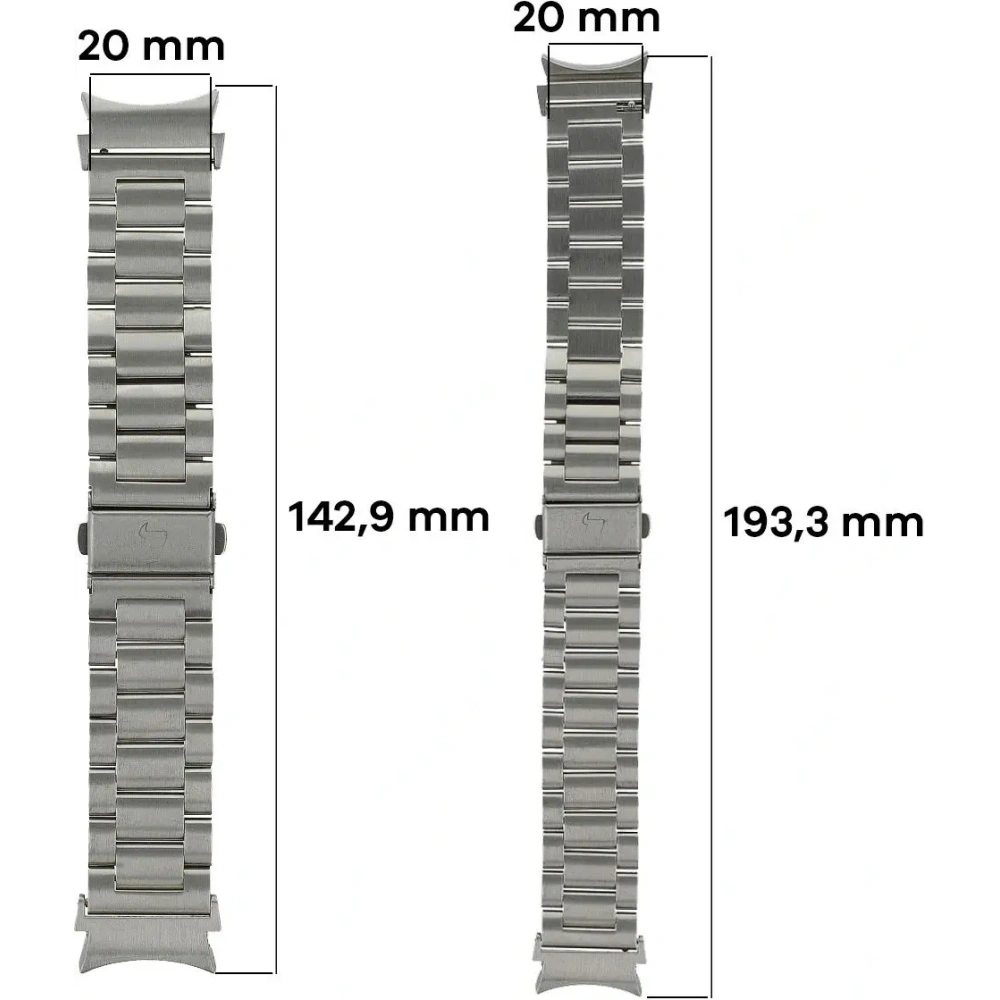 Wholesale Bizon Strap Watch Aura Samsung Galaxy Watch FE/7/6/6 Classic/5/5 Pro/4/4 Classic silver - BIZ6016 - {ean13} - Hurt