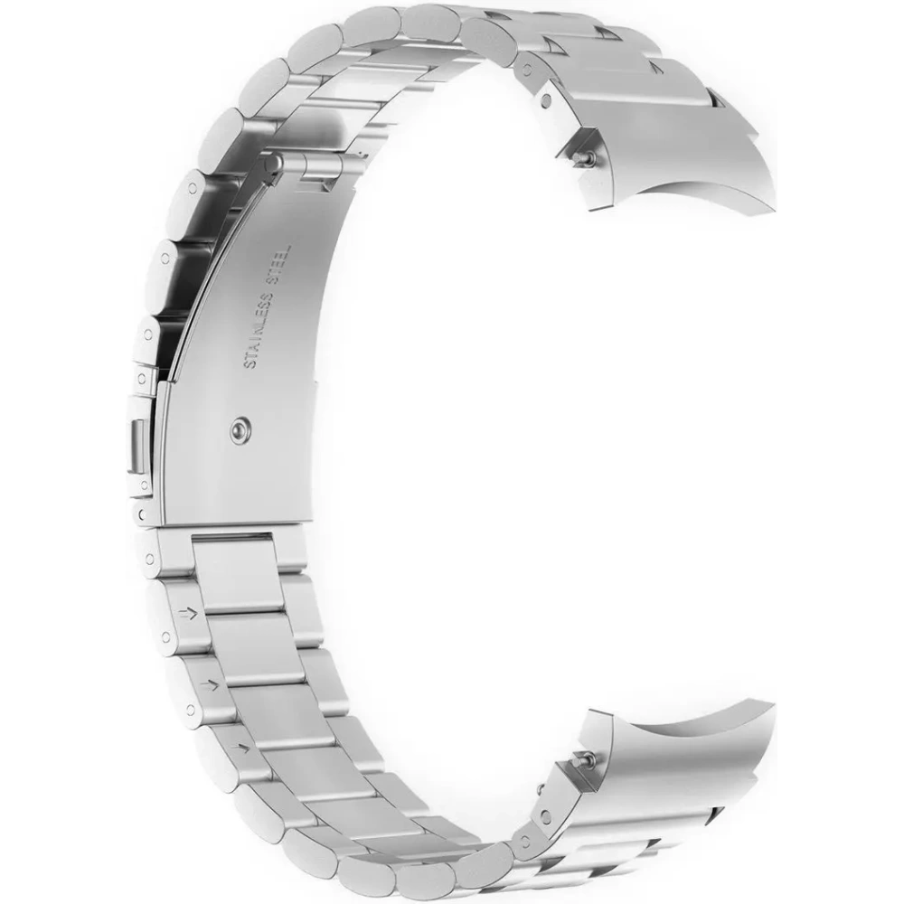 Hurtownia GSM - Pás z nerezové oceli Bizon Strap Watch Aura do Samsung Galaxy Watch FE/7/6/6 Classic/5/5 Pro/4/4 Classic stříbrný - BIZ6016 - {ean13} - Hurt