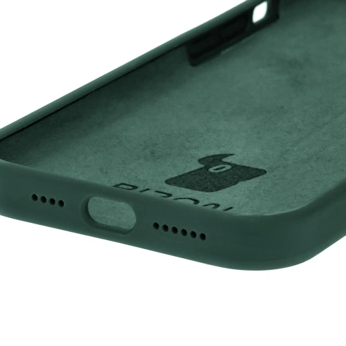 Silikonowe etui Bizon Soft Case do Apple iPhone 15 Plus ciemnozielone