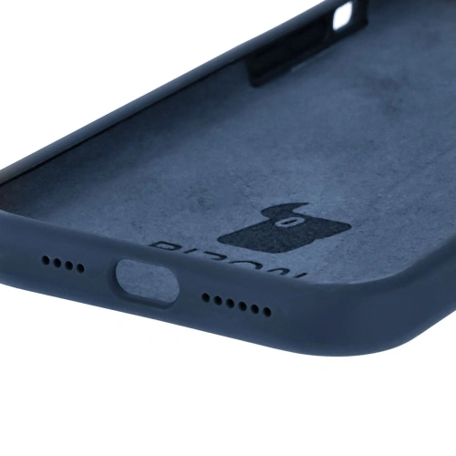 Silikonowe etui Bizon Soft Case do Apple iPhone 15 Plus ciemnoniebieskie