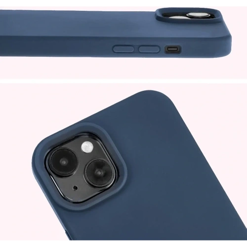 Silikonowe etui Bizon Soft Case do Apple iPhone 15 Plus ciemnoniebieskie