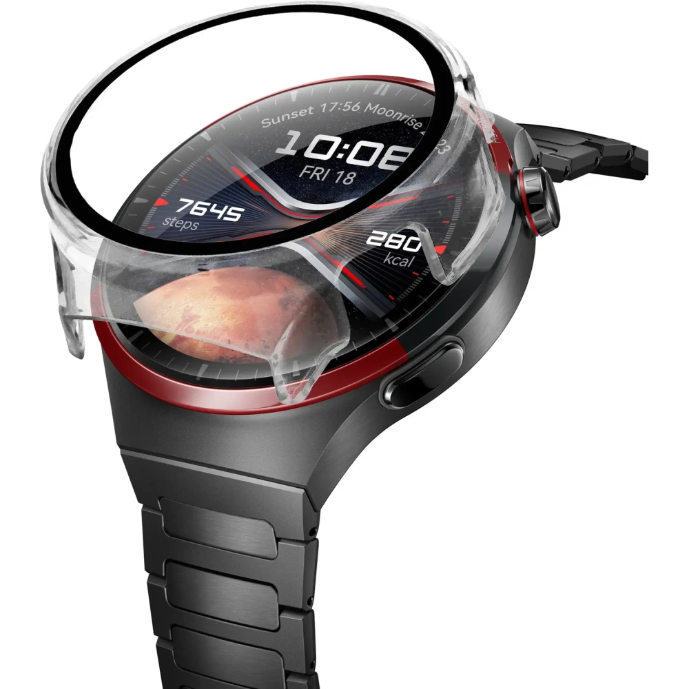 Hurtownia GSM - Etui se sklem na hodinky Bizon Case+Glass Watch pro Huawei Watch 4 Pro Space Edition průhledné - BIZ6025 - {ean13} - Hurt