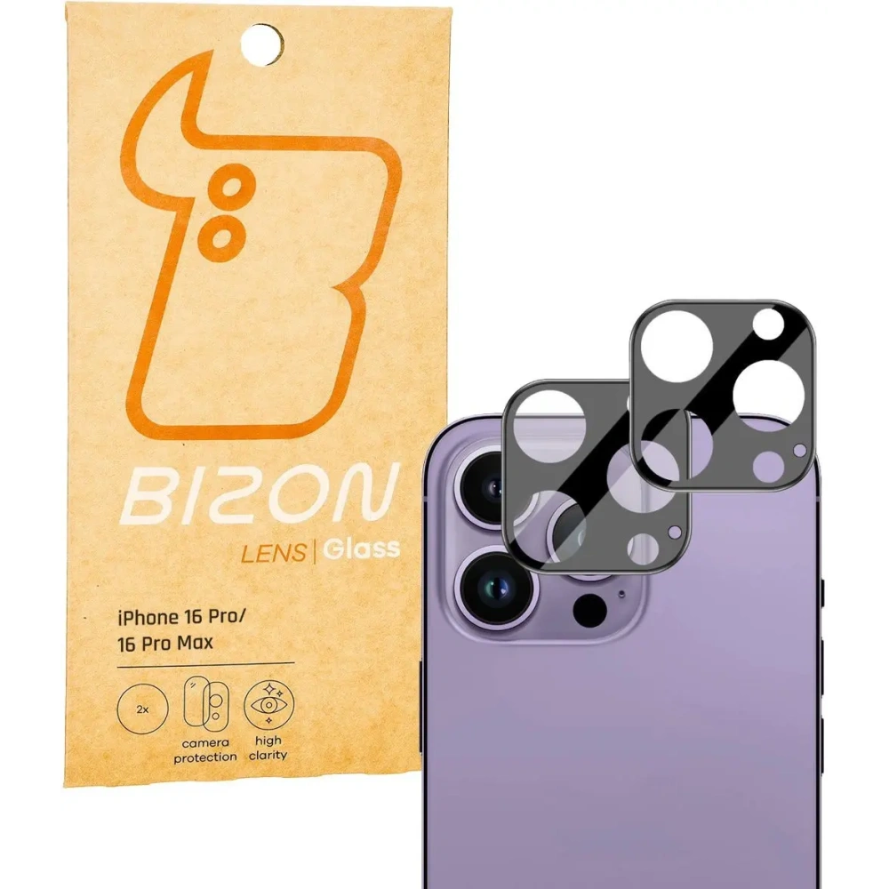 Hurtownia GSM - Sklo na aparát Bizon Glass Lens do Apple iPhone 16 Pro / 16 Pro Max [2 PACK] - BIZ6026 - {ean13} - Hurt