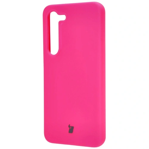 Silikonowe etui Bizon Soft Case do Samsung Galaxy S23 neonowo-różowe