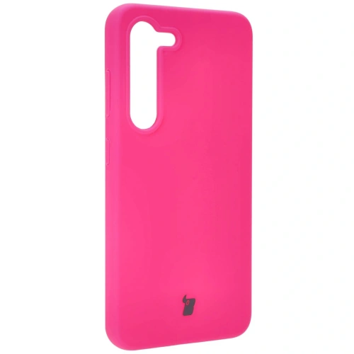 Silikonowe etui Bizon Soft Case do Samsung Galaxy S23 neonowo-różowe