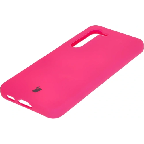 Silikonowe etui Bizon Soft Case do Samsung Galaxy S23 neonowo-różowe