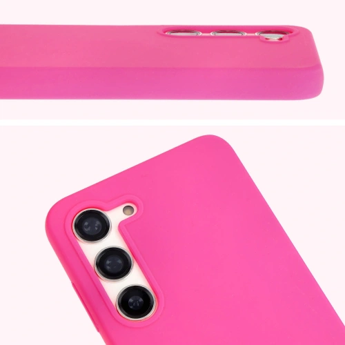 Silikonowe etui Bizon Soft Case do Samsung Galaxy S23 neonowo-różowe