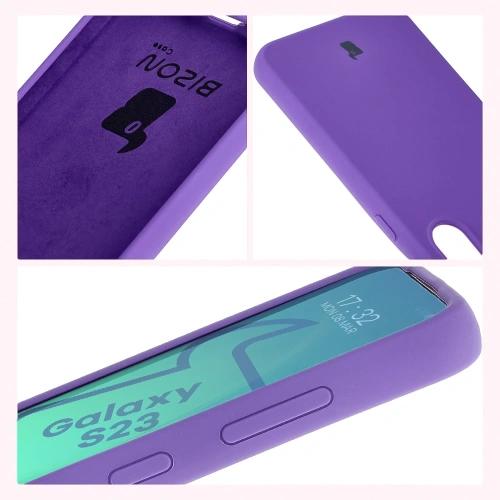 Silikonowe etui Bizon Soft Case do Samsung Galaxy S23 fioletowe