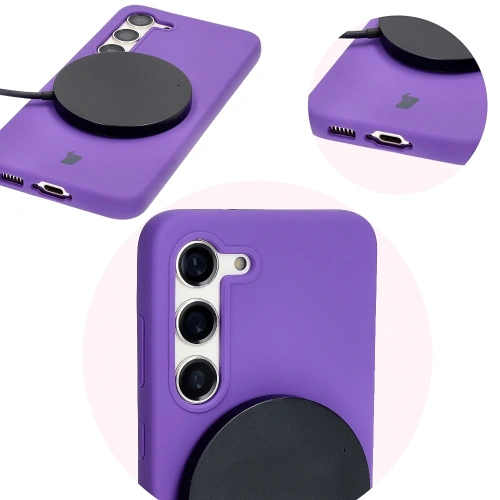 Silikonowe etui Bizon Soft Case do Samsung Galaxy S23 fioletowe