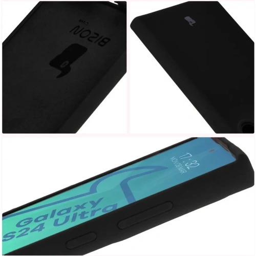 Silikonowe etui Bizon Soft Case do Samsung Galaxy S24 Ultra czarne