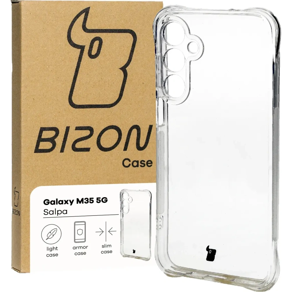 Hurtownia GSM - Elastické pouzdro Bizon Case Salpa pro Samsung Galaxy M35 5G průhledné - BIZ5827 - {ean13} - Hurt