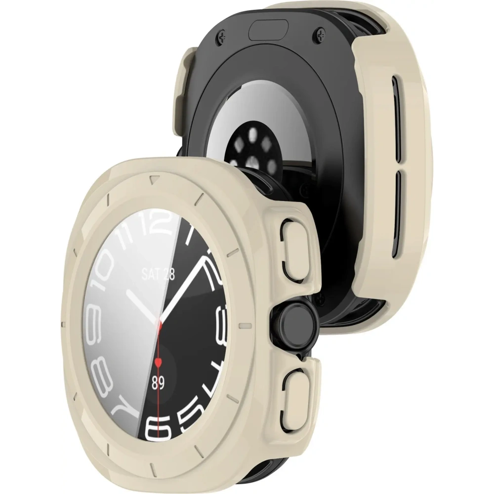 Hurtownia GSM - Bizon Case+Glass Watch Samsung Galaxy Watch Ultra 47 mm bej - BIZ6036 - {ean13} - Hurt