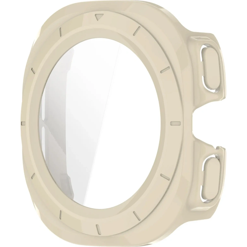 Hurtownia GSM - Etui ze szkłem do zegarka Bizon Case+Glass Watch do Samsung Galaxy Watch Ultra 47 mm beżowe - BIZ6036 - {ean13} - Hurt