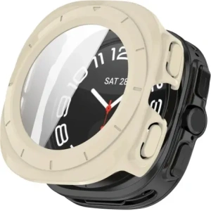 Hurtownia GSM - Etui se sklem na hodinky Bizon Case+Glass Watch pro Samsung Galaxy Watch Ultra 47 mm béžové - BIZ6036 - {ean13} - Hurt