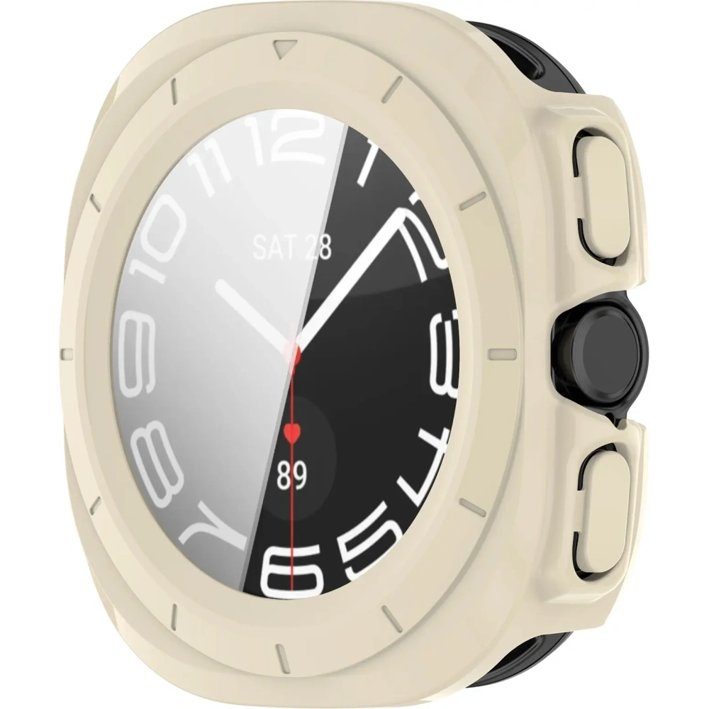 Wholesale Bizon Case+Glass Watch Samsung Galaxy Watch Ultra 47 mm beige - BIZ6036 - {ean13} - Hurt