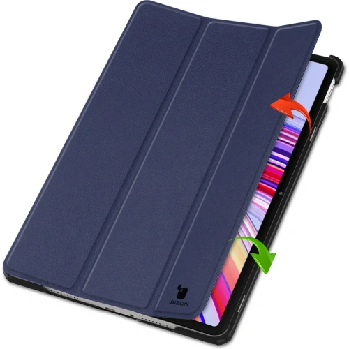Etui z klapką Bizon Case Tab Croc do Xiaomi Redmi Pad Pro 12.1 granatowe